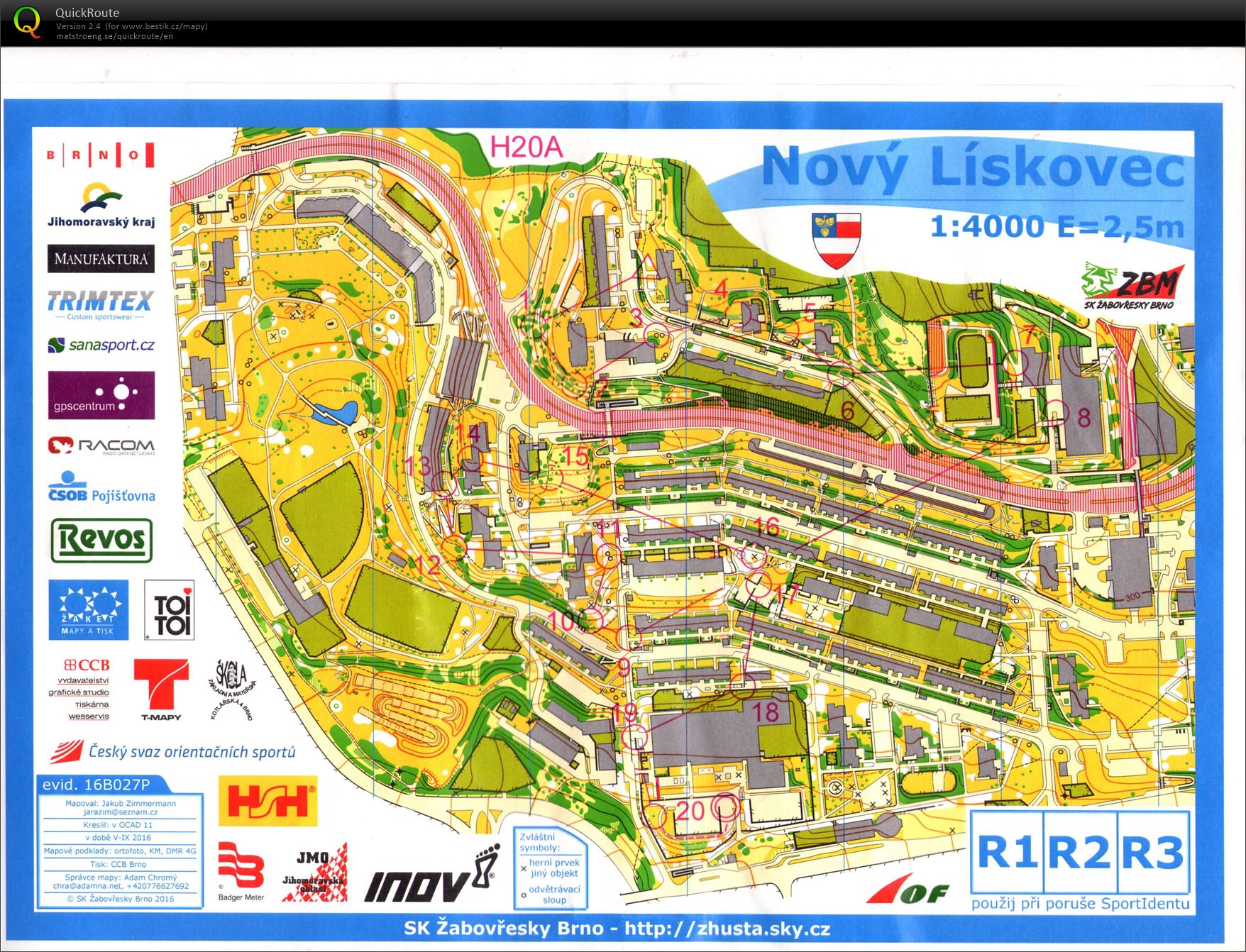 ŽA sprint Nový Lískovec (2016-09-17)