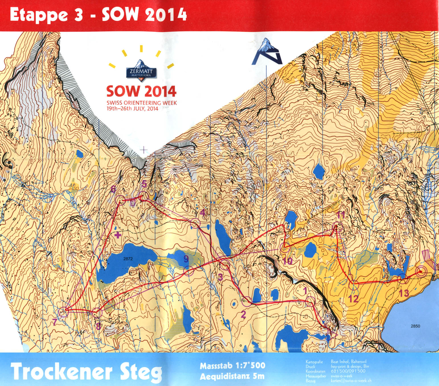 Swiss-O-Week 2014 Zermatt Etappe 3 (H14) (25-07-2014)