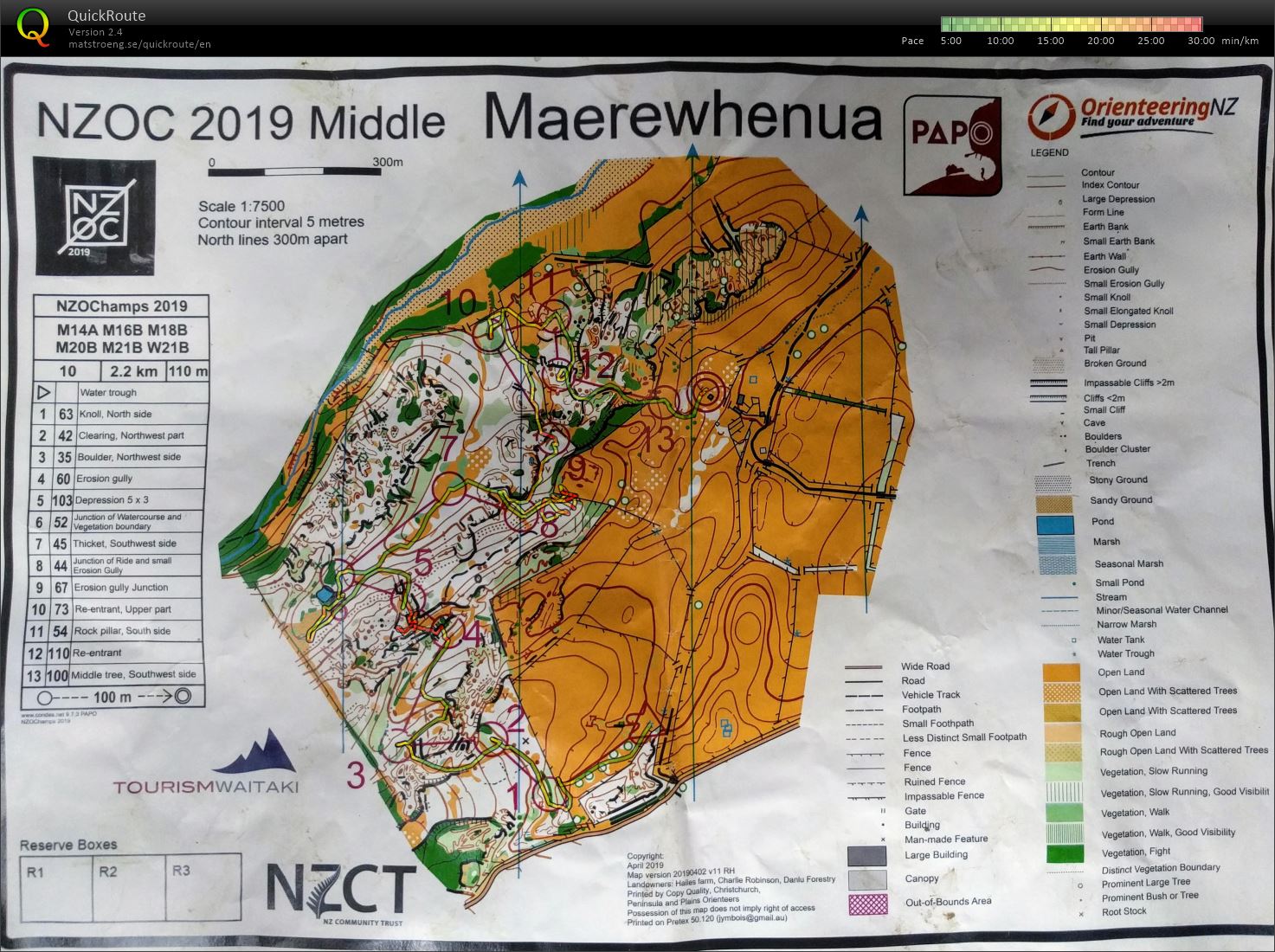 NZOC 2019 Middle Maerewhenua - W21B (21.04.2019)