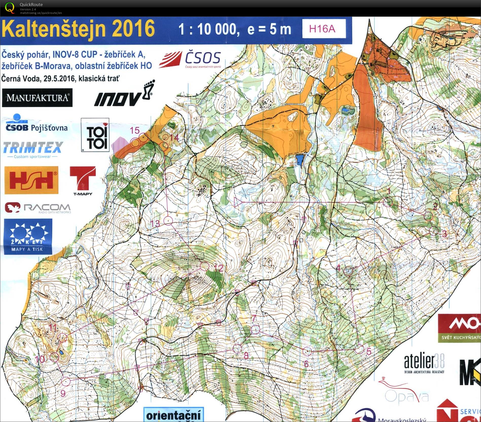 Český pohár, INOV-8 CUP - žebříček A (H16A) (29.05.2016)