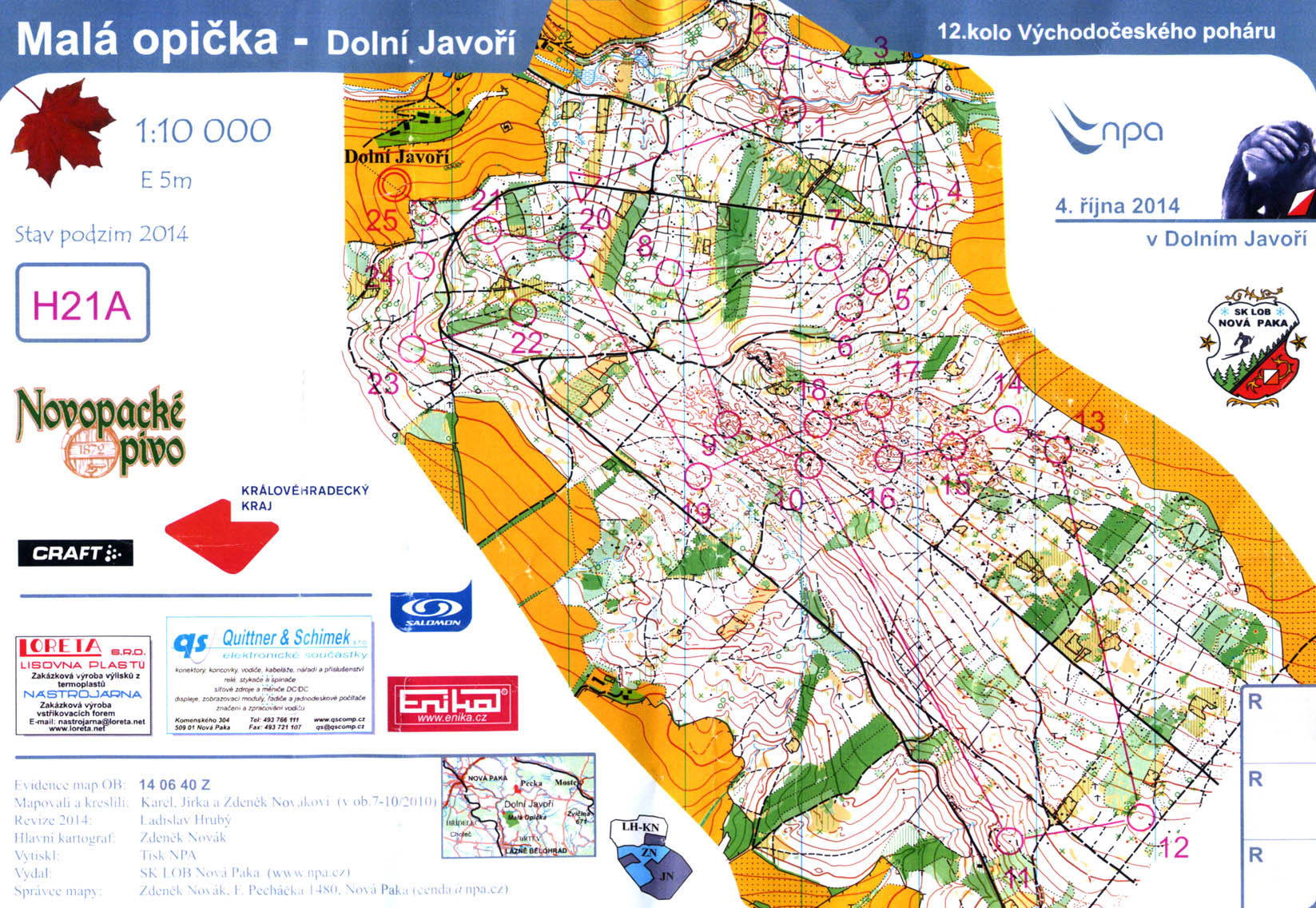 12. kolo soutěží Vč poháru (H21A) (04.10.2014)