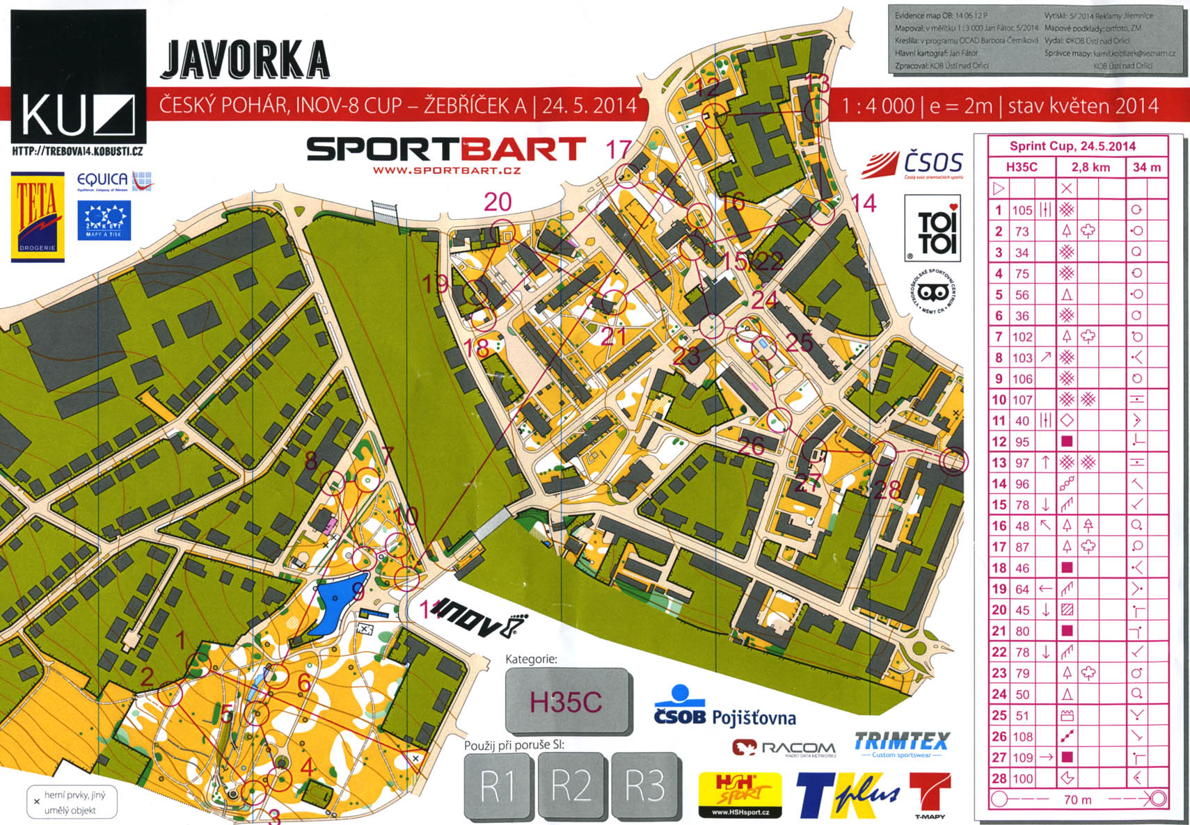 Český pohár, INOV-8 CUP (H35C) (24.05.2014)