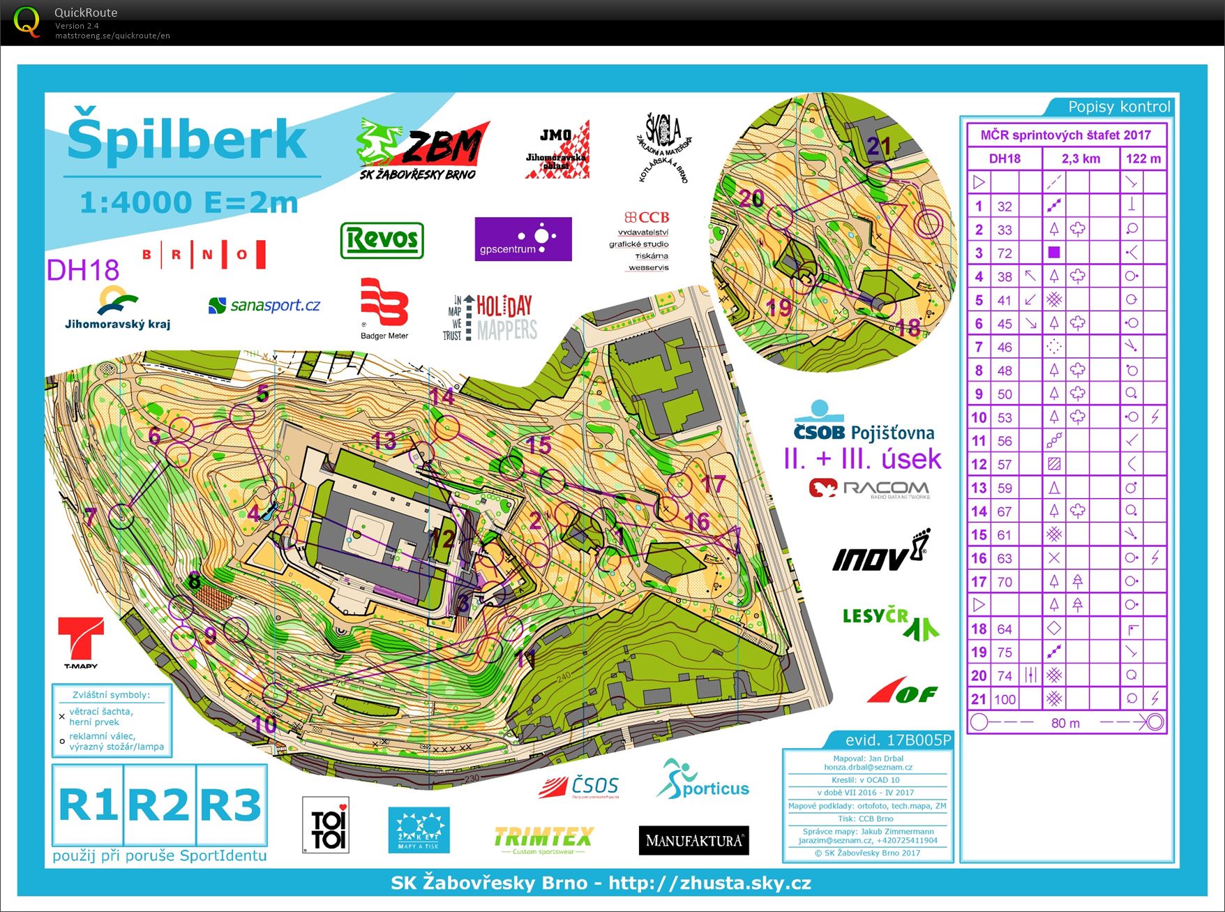 MČR sprintových štafet 2017 DH18 (06.05.2017)