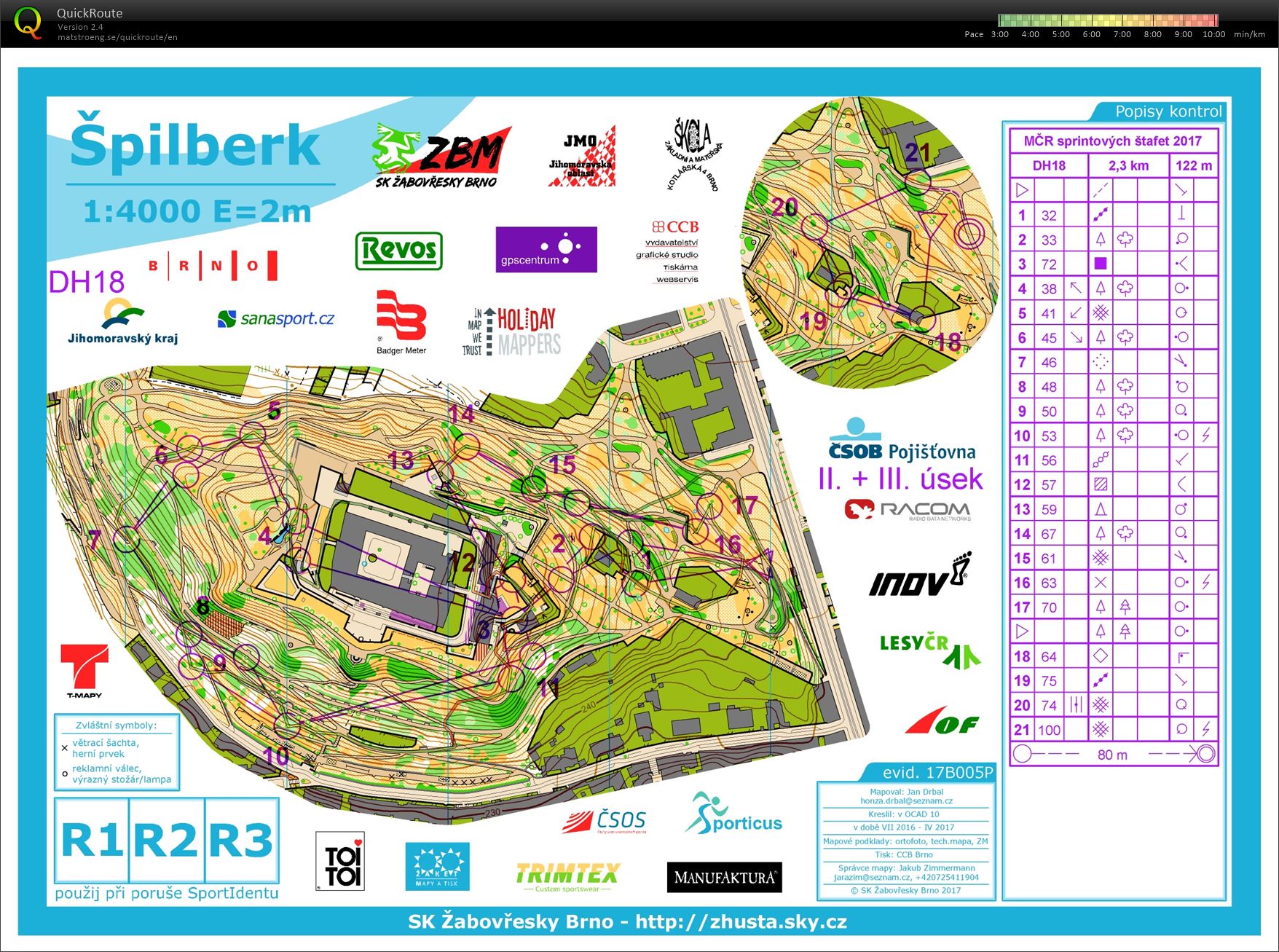 MČR sprintových štafet 2017 DH18 (06.05.2017)