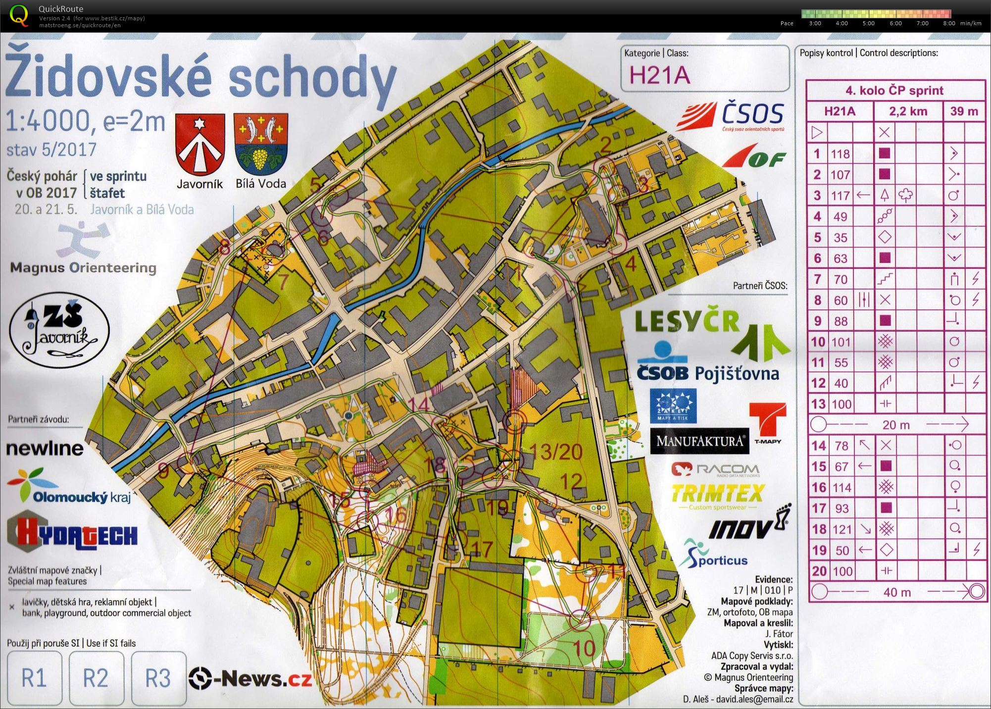 Český pohár Sprint H21A (20-05-2017)