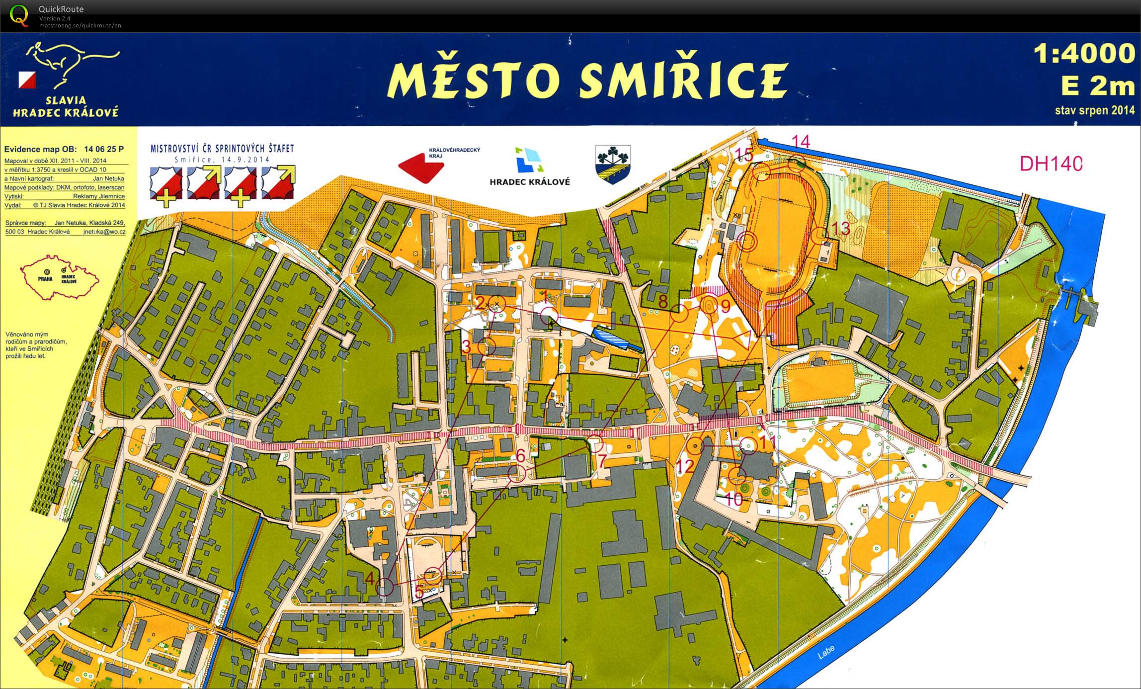 Veteraniáda ČR sprintových štafet (DH140) (14.09.2014)
