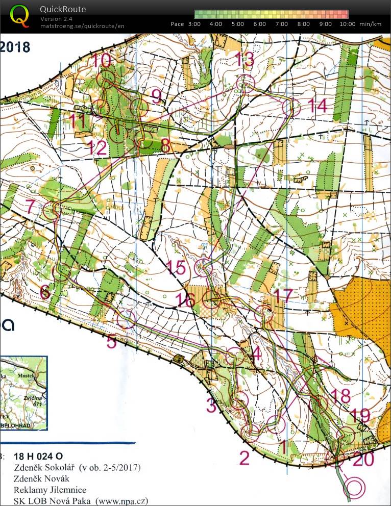 8. VčP - oblastní mistrovství na krátké trati (H18C) (08/05/2018)