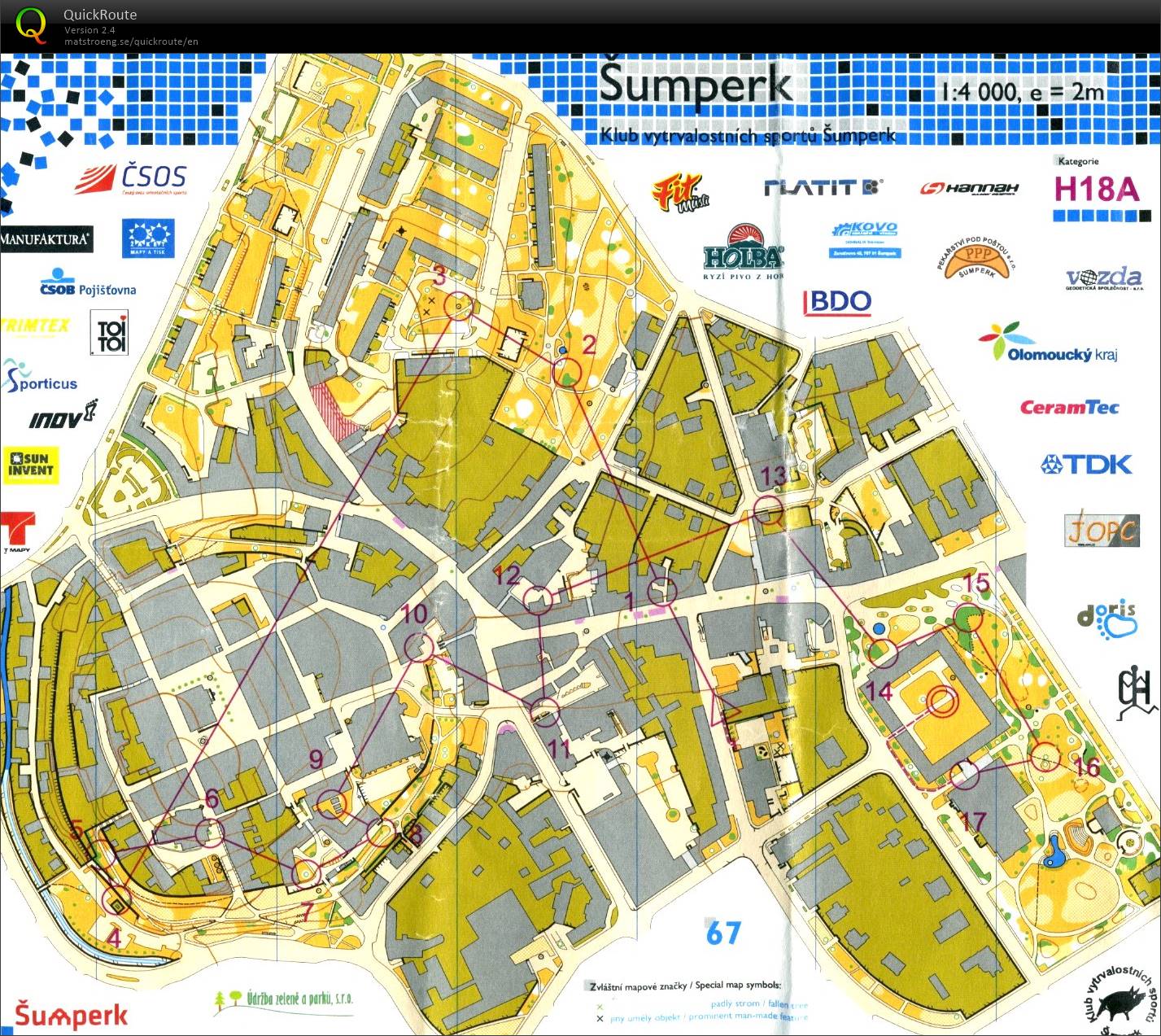 ŽA Šumperk - sprint (H18A) (11.05.2019)
