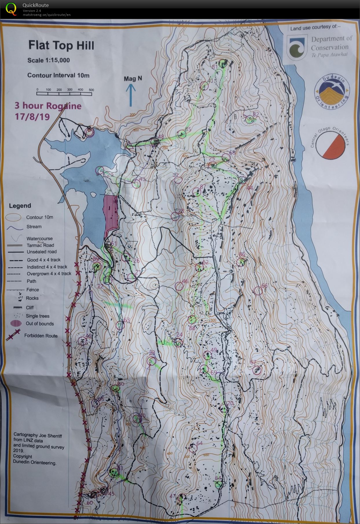 Flat Top Hill Rogaine - Open Women (17.08.2019)