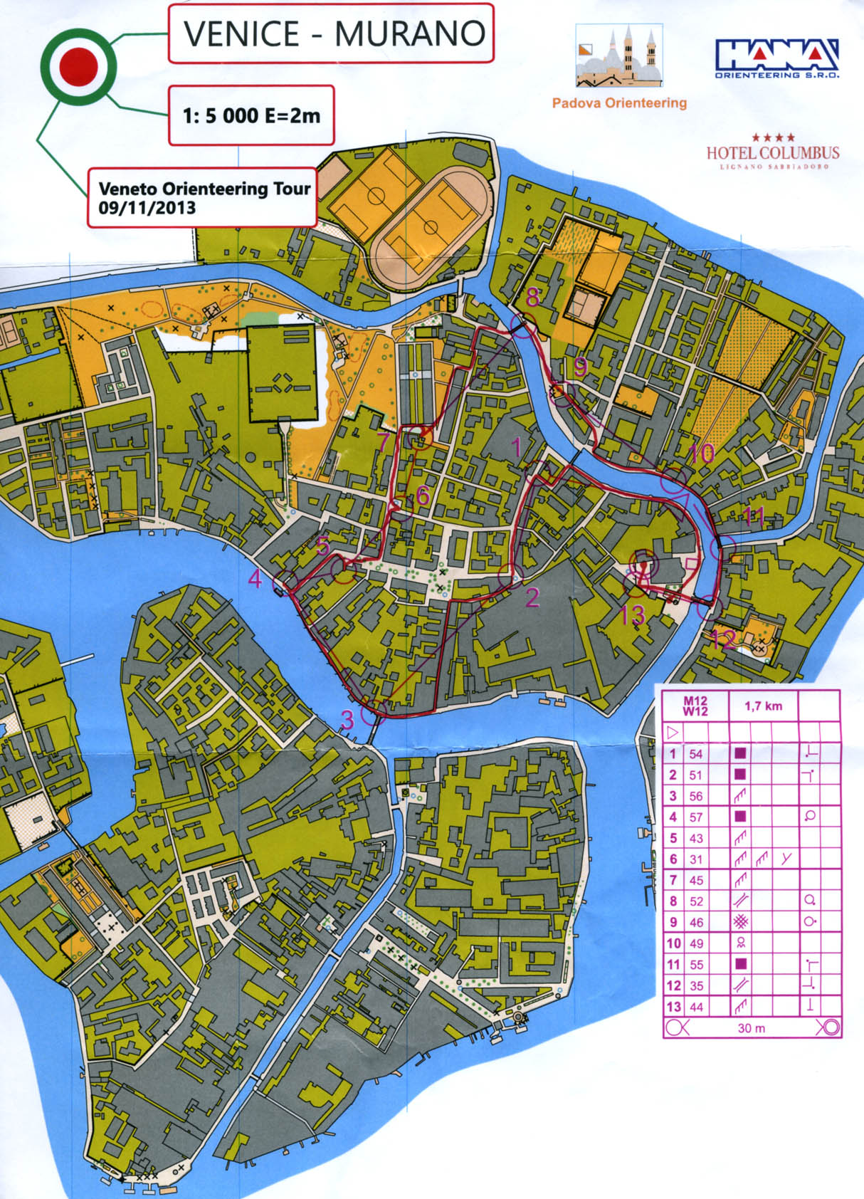 Veneto Orienteering Tour (M12) (09.11.2013)