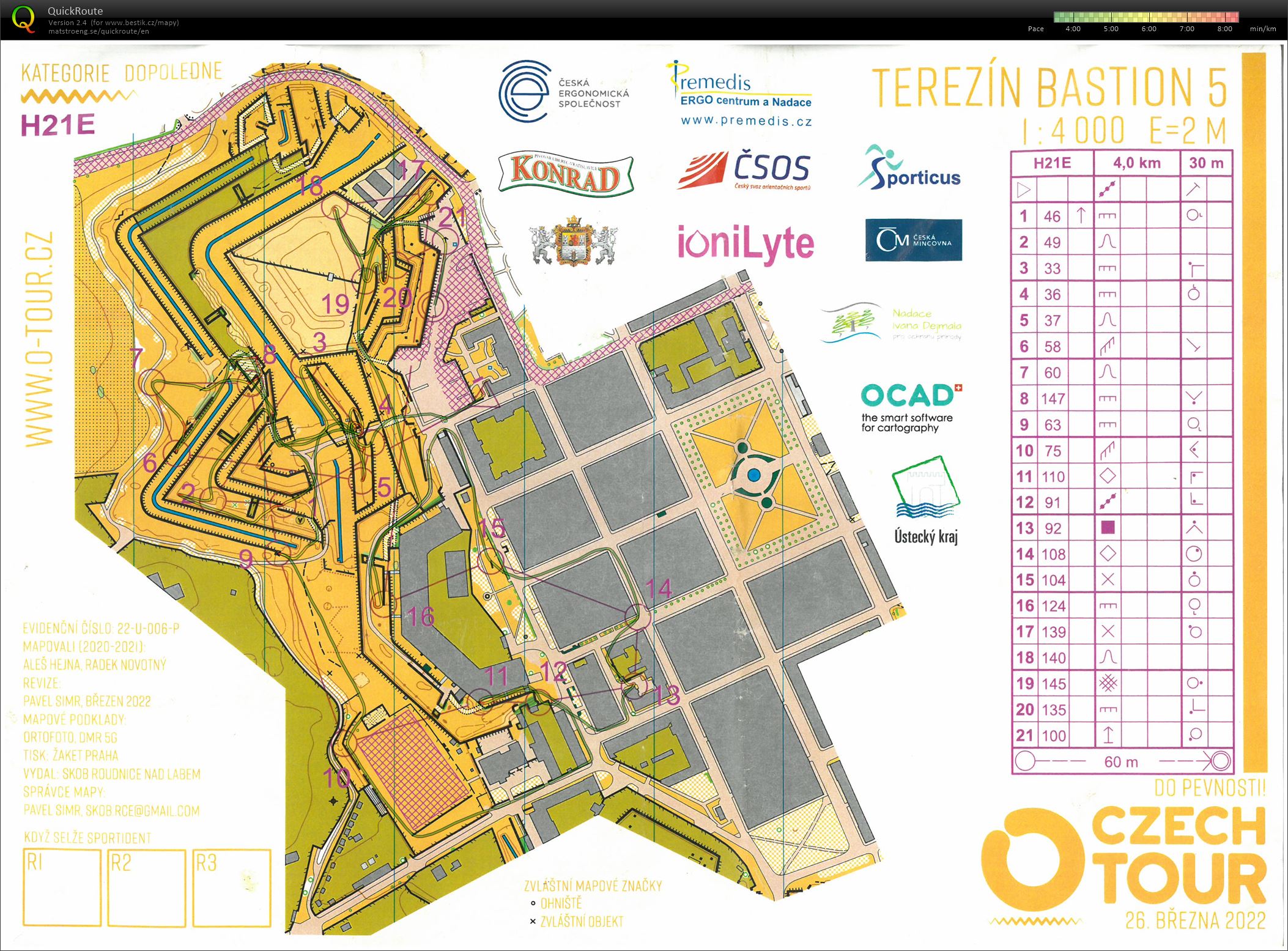 Czech O-tour Terezín 1 (26-03-2022)