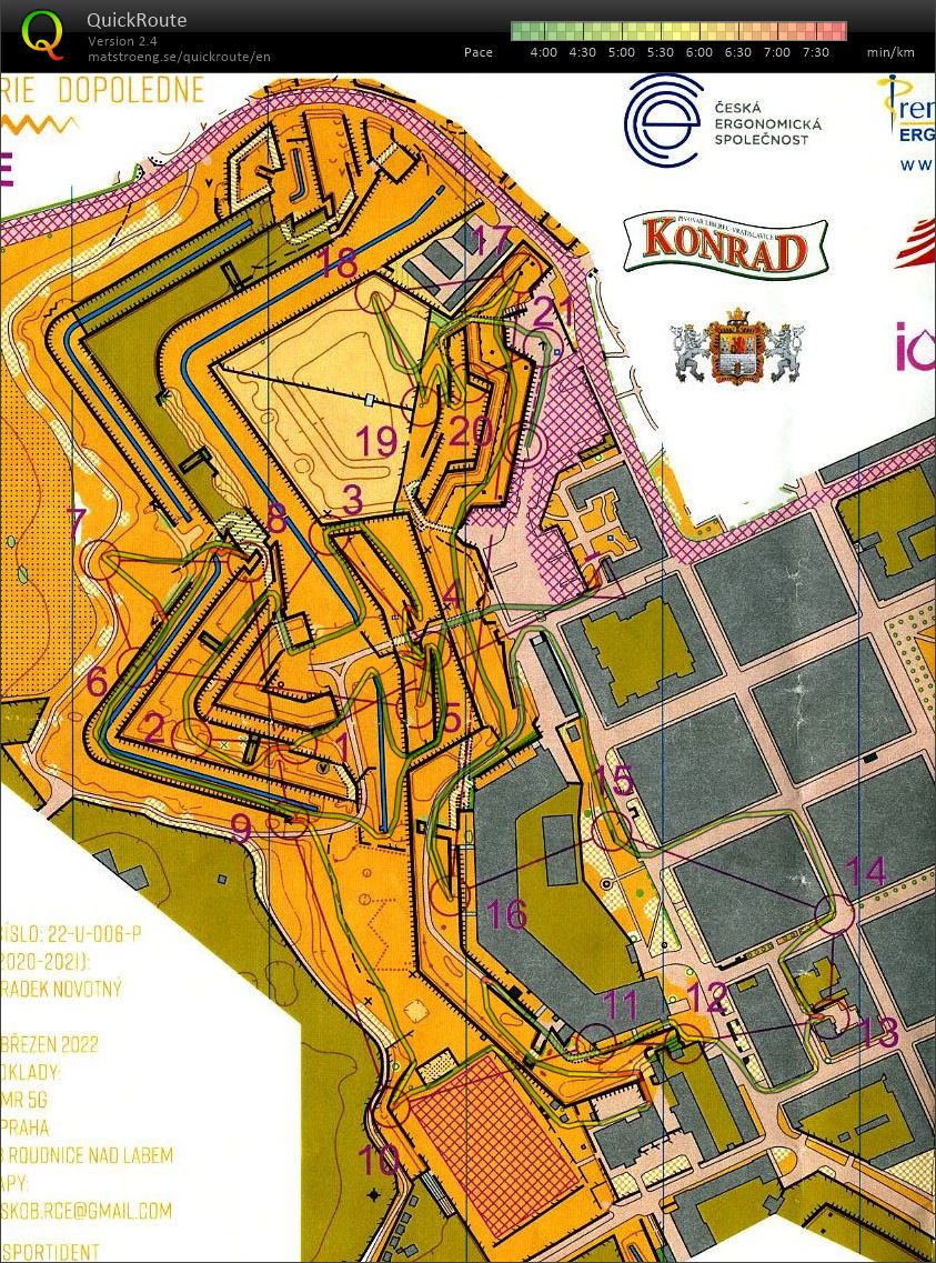 Czech O-Tour 2022 - Terezín - E1 (H21E) (26.03.2022)