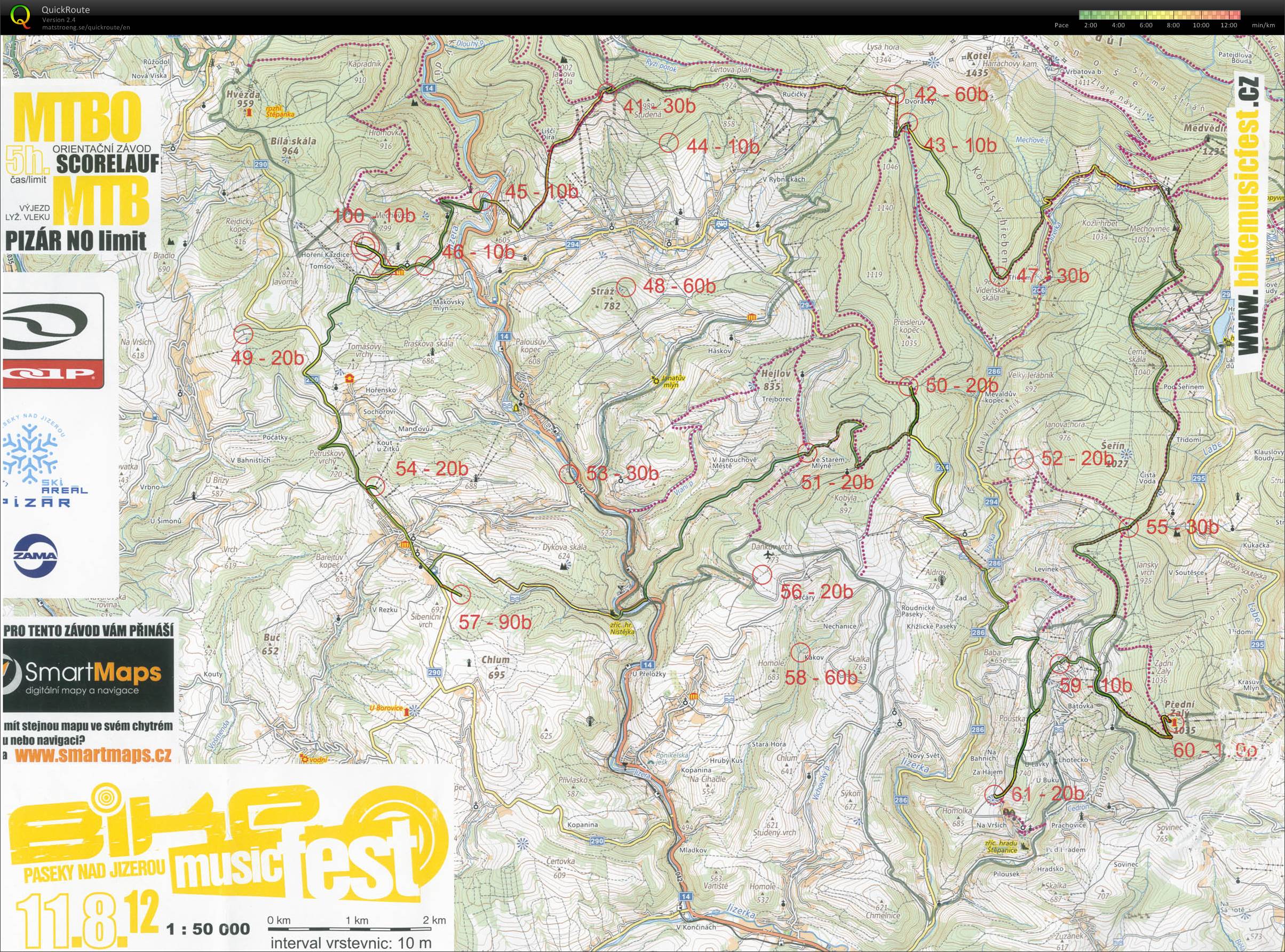 MTBO scorelauf Bikemusicfest (DH) (11.08.2012)