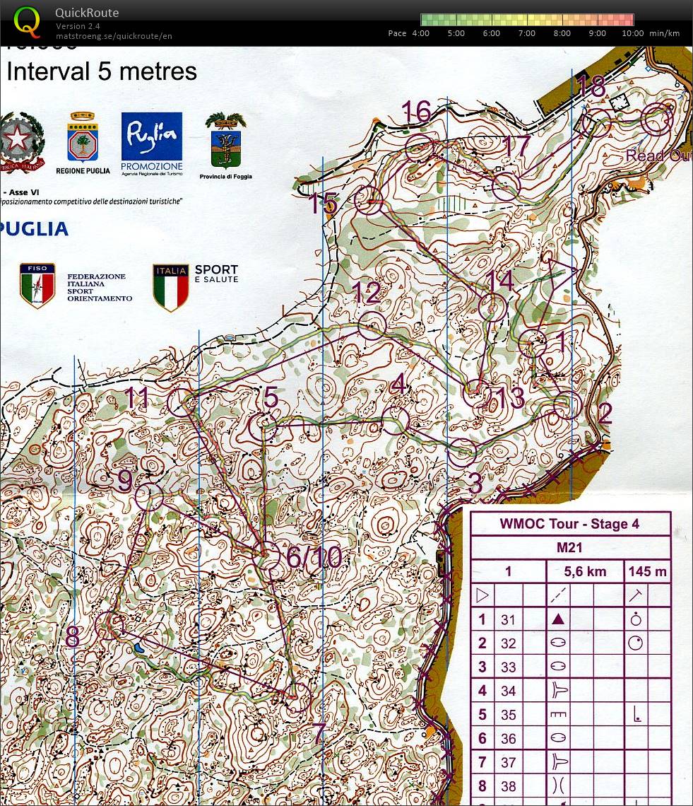 WMOC Tour 2022 - E4 Middle Foresta Umbra West (M21) (14-07-2022)