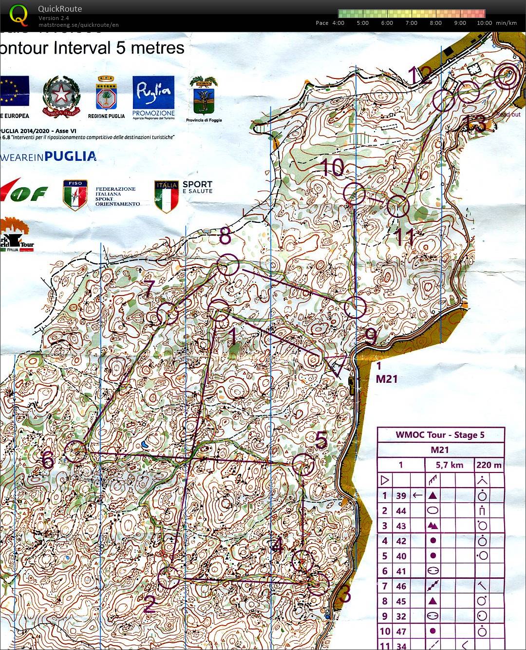 WMOC Tour 2022 - E5 Middle Foresta Umbra West (M21) (16.07.2022)