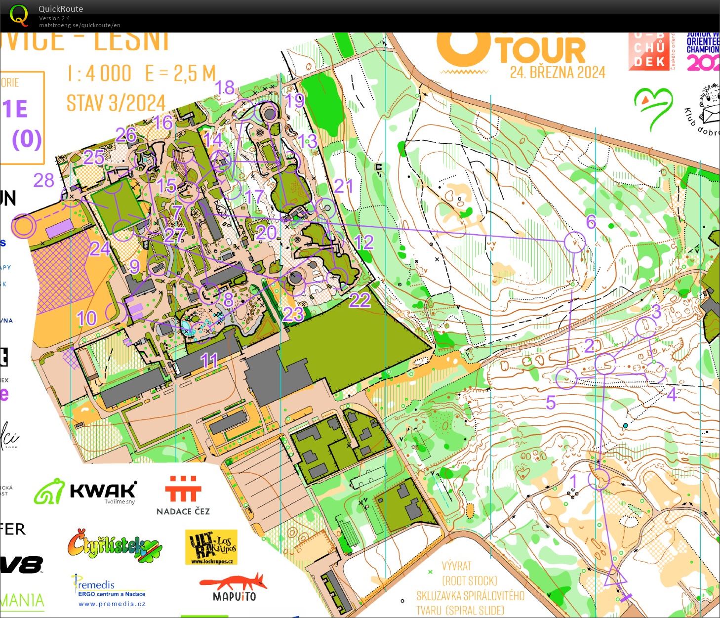 Kwak Czech O-Tour 2024 - E1 Sprint Mirakulum (M21/H21E) (24.03.2024)