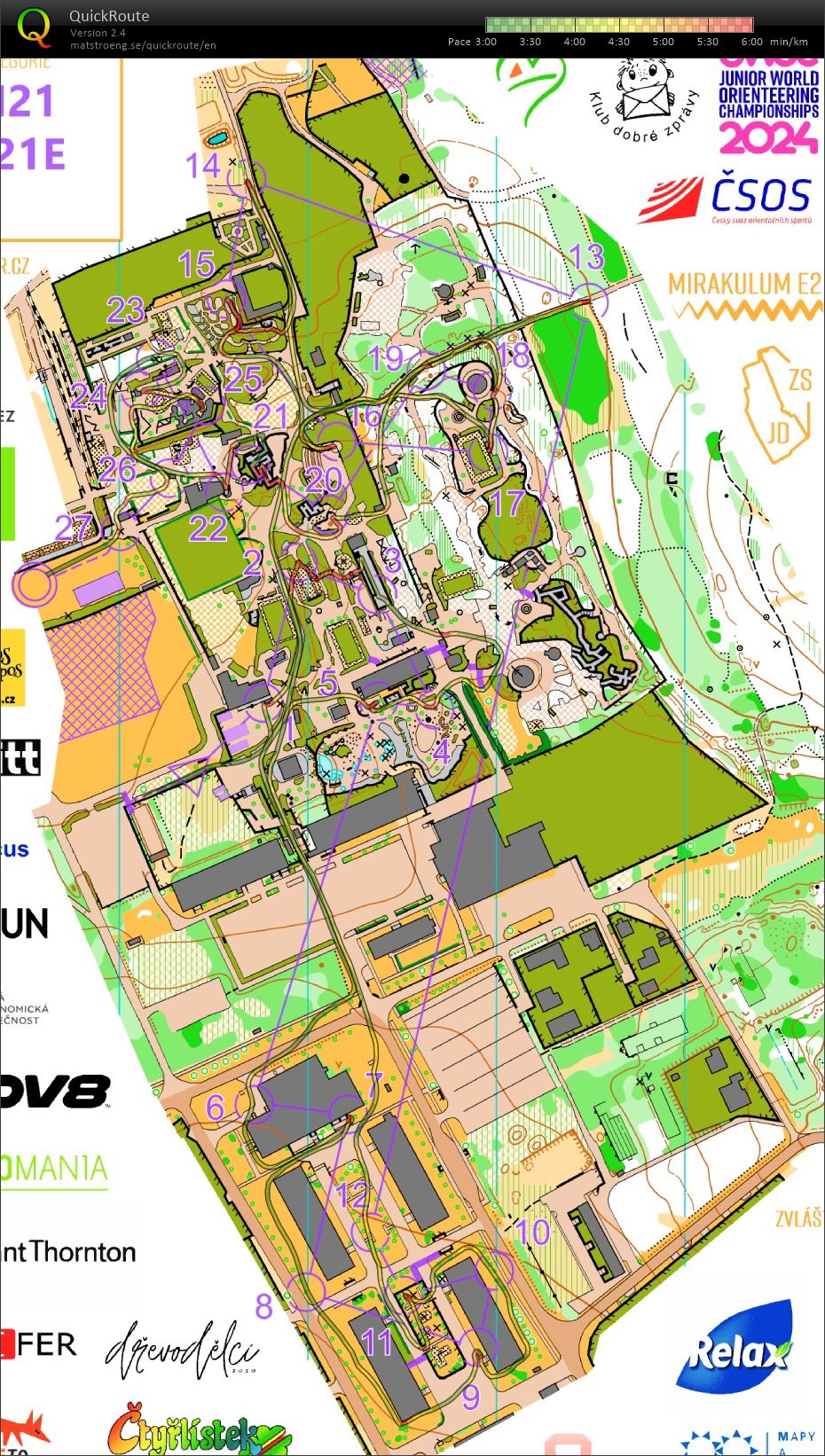 Kwak Czech O-Tour 2024 - E2 Sprint Mirakulum (M21/H21E) (24.03.2024)