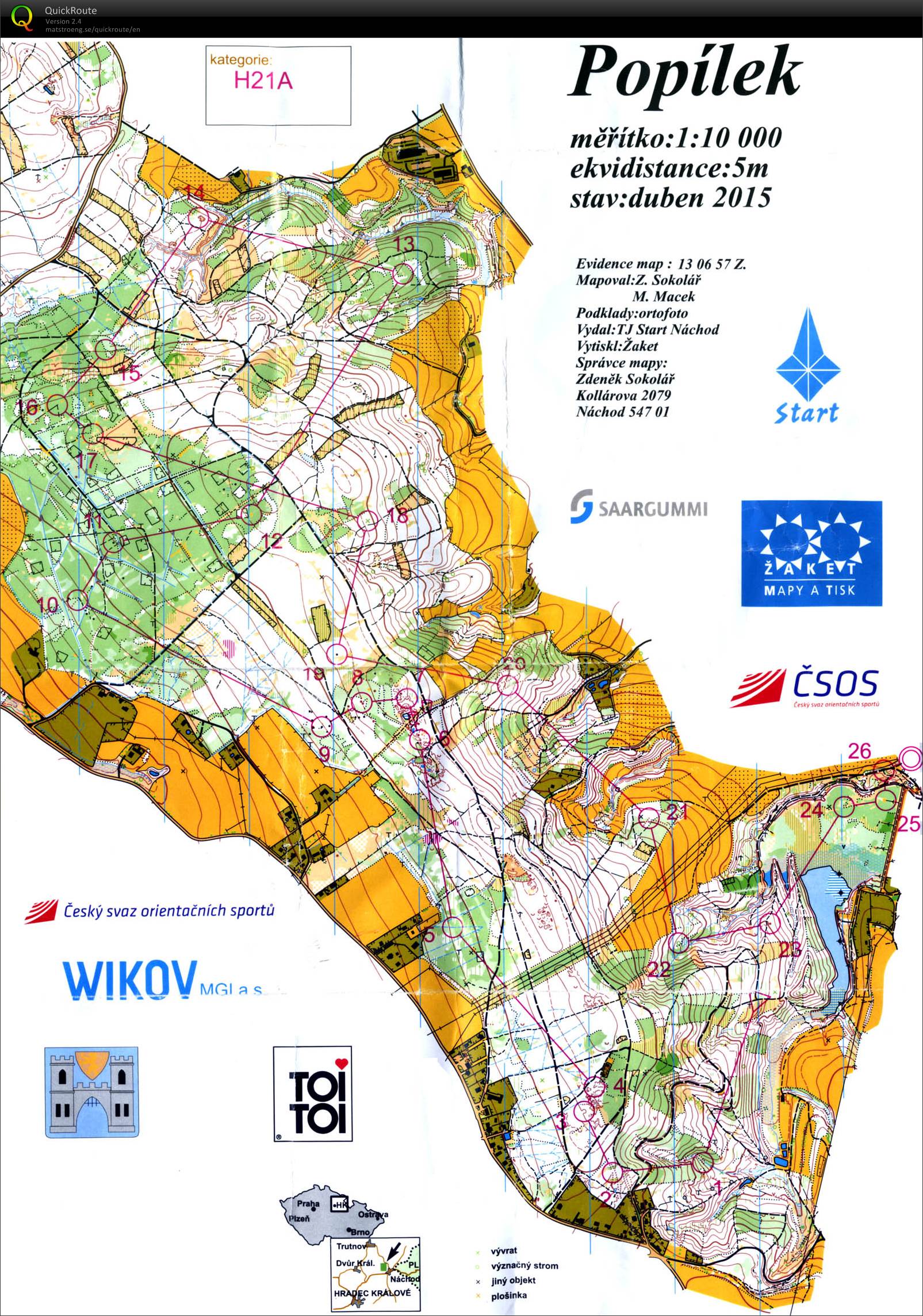 2. kolo soutěží Vč poháru (H21A) (11.04.2015)