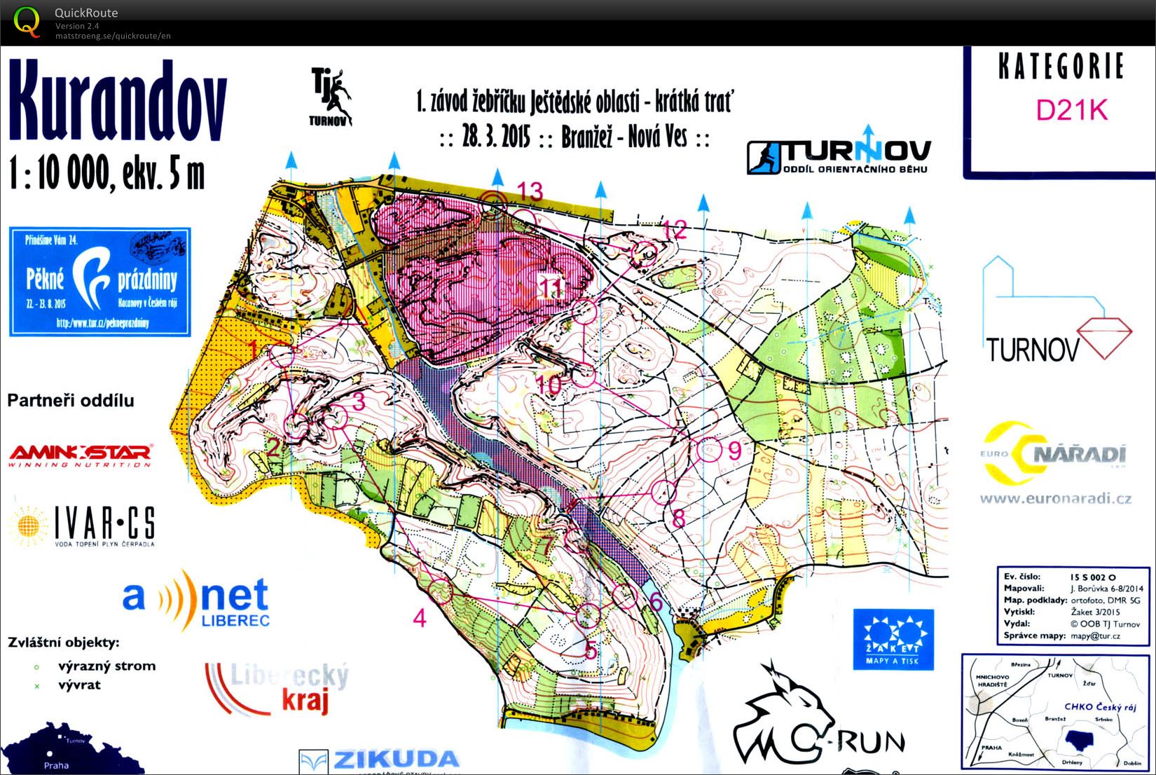 1. závod žebříčku Ještětské oblasti - D21K (28.03.2015)