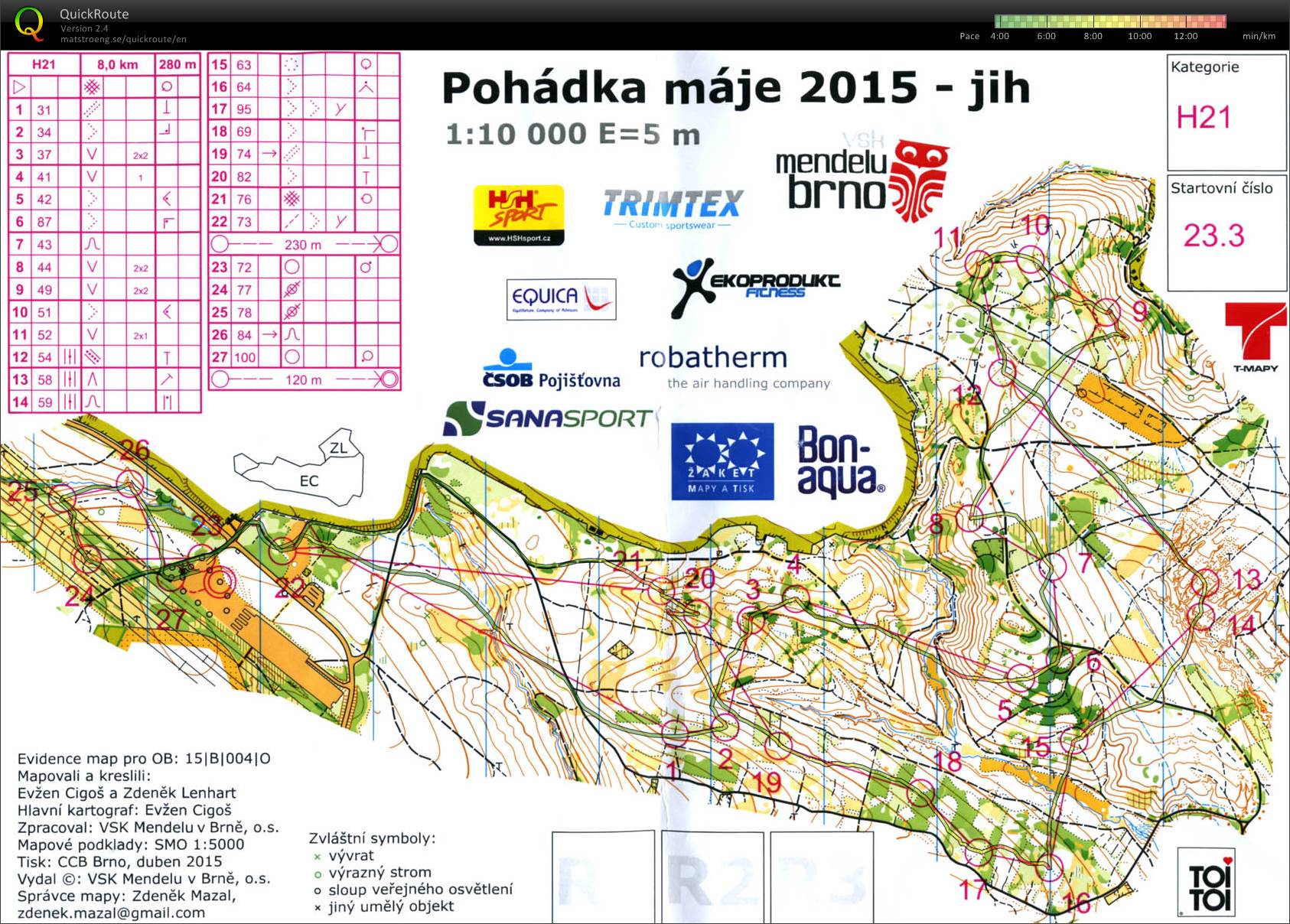 Český pohár štafet (H21) (19.04.2015)