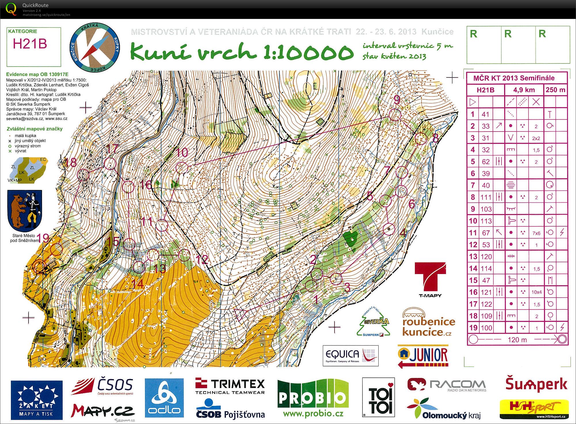 MČR 2013 - krátká - semifinále (H21B) (22.06.2013)