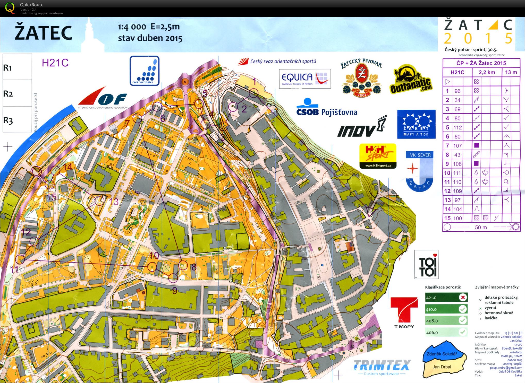 Český pohár, INOV-8 CUP - žebříček A (H21C) (30.05.2015)