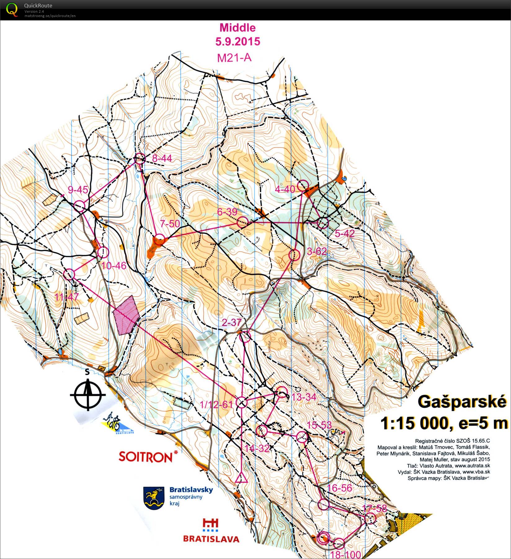 Český pohár MTBO - 12. kolo (M21A) (05.09.2015)