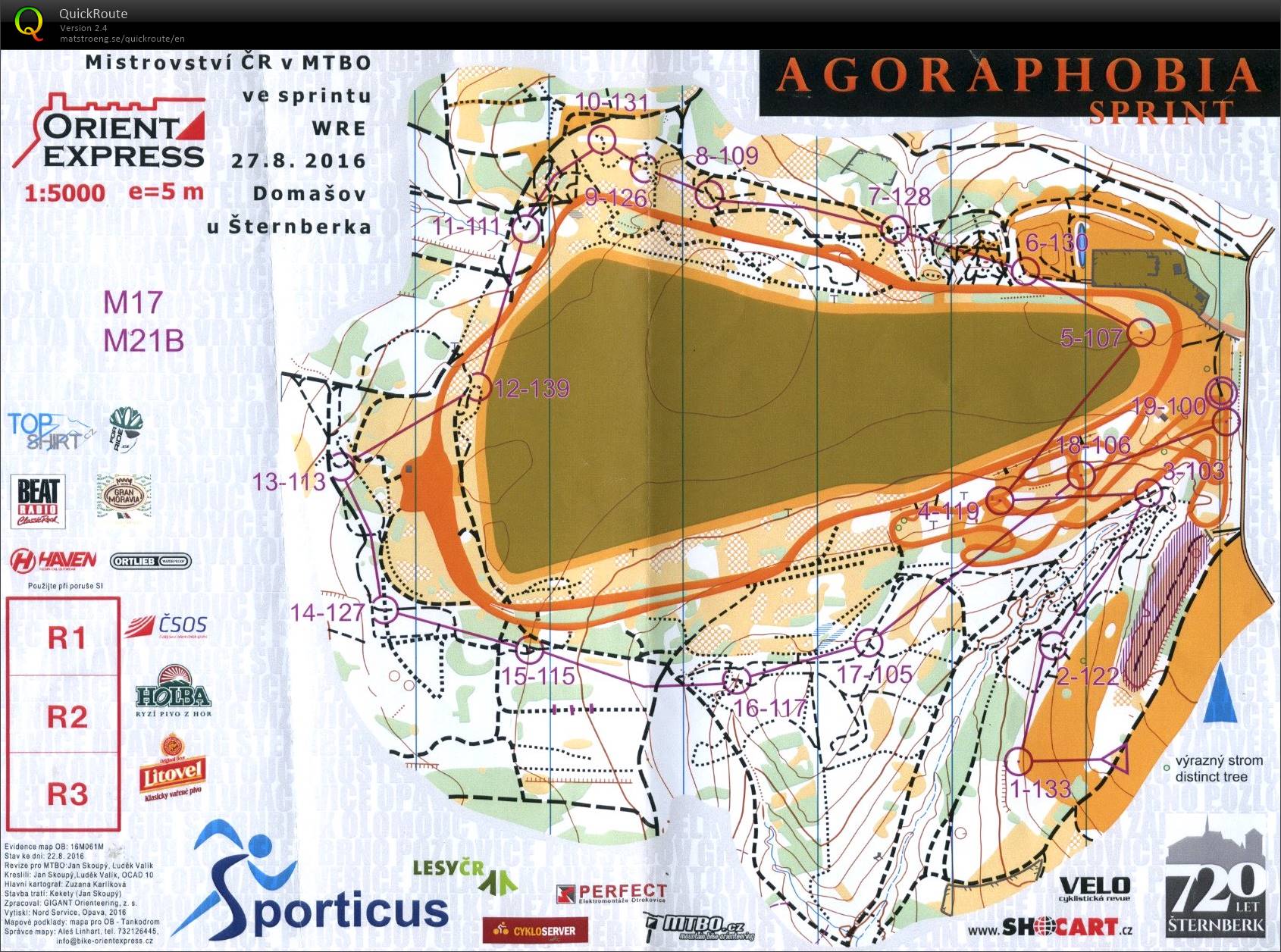 MTBO MČR ve sprintu (M17) (27/08/2016)