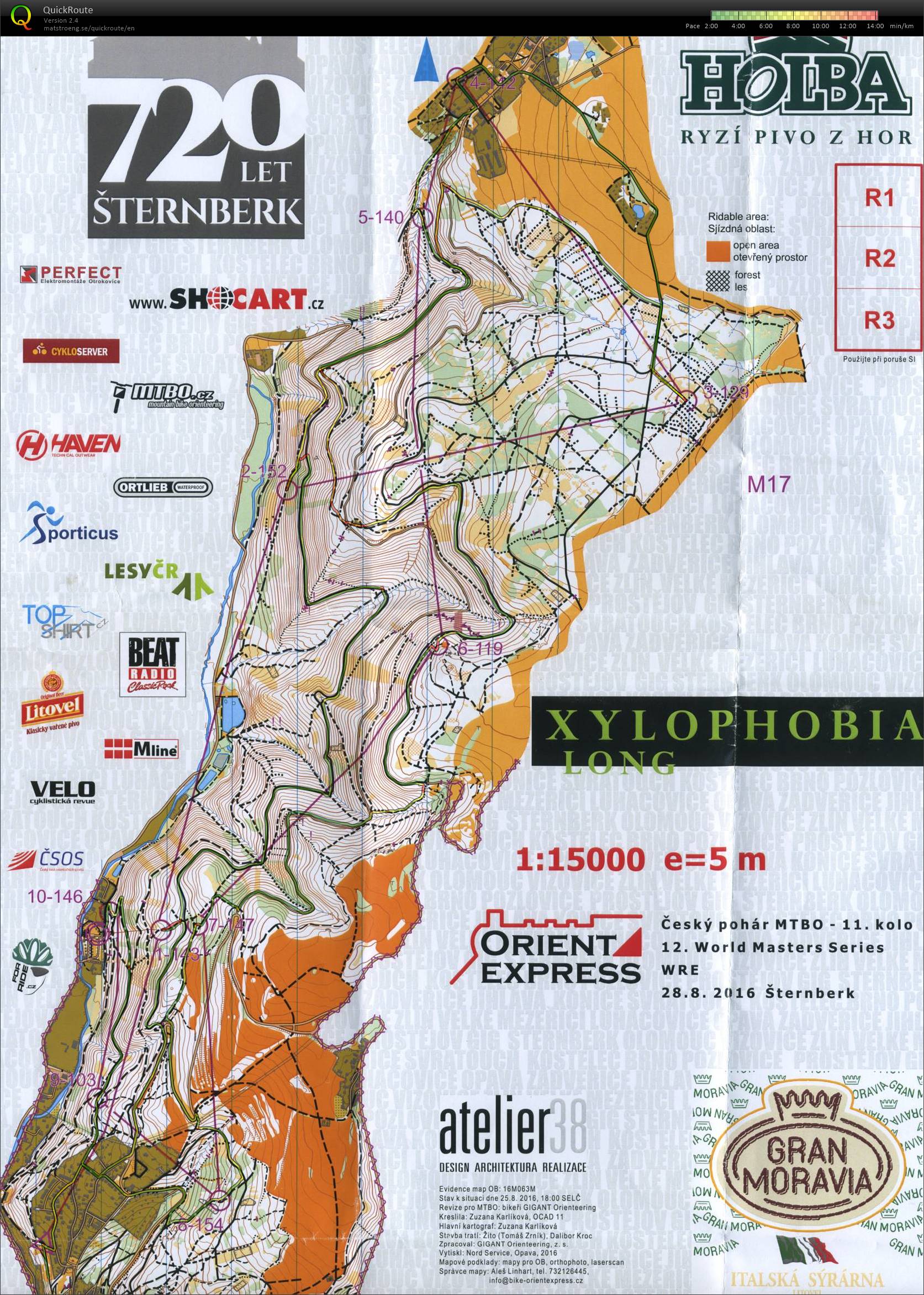 Český pohár MTBO - 11. kolo (M17) (28/08/2016)