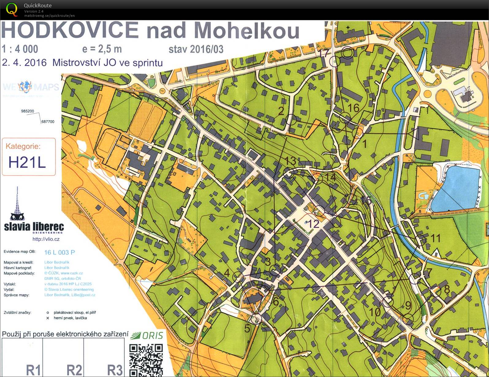 Mistrovství oblasti ve sprintu (H21L) (02.04.2016)