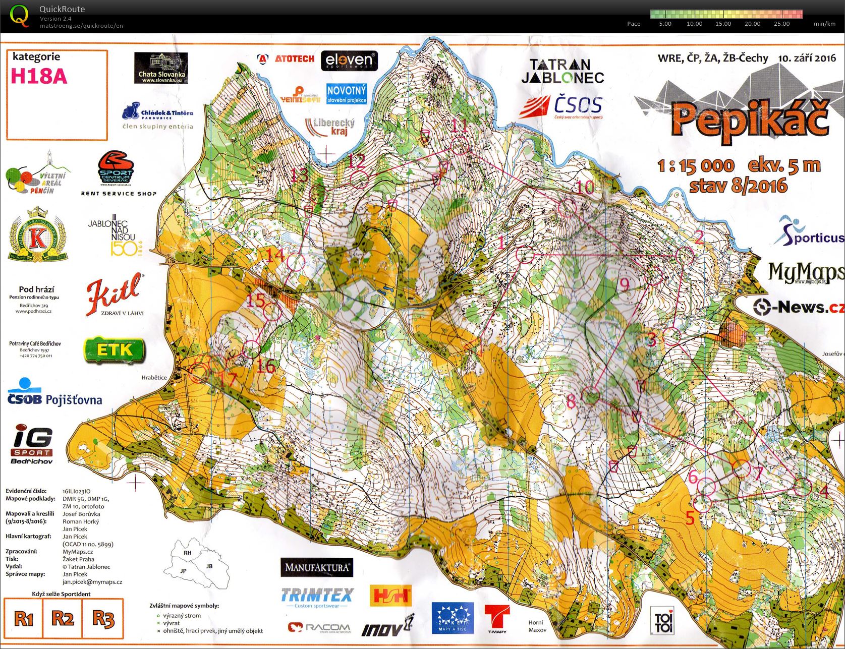 ŽA INOV-8 CUP klasická trať H18 (10/09/2016)