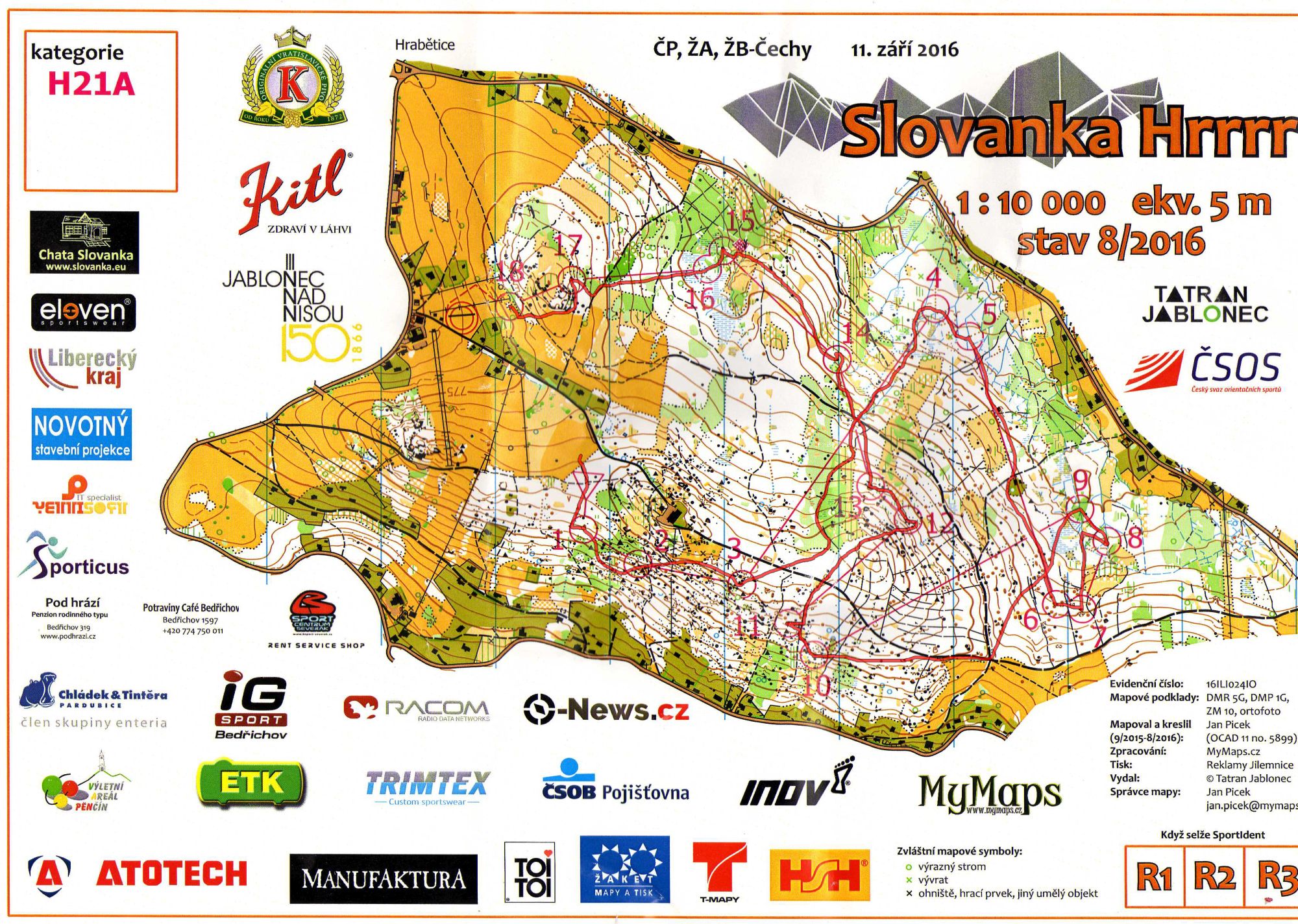ŽA INOV-8 CUP 2016 - krátká trať (H21A) (2016-09-11)