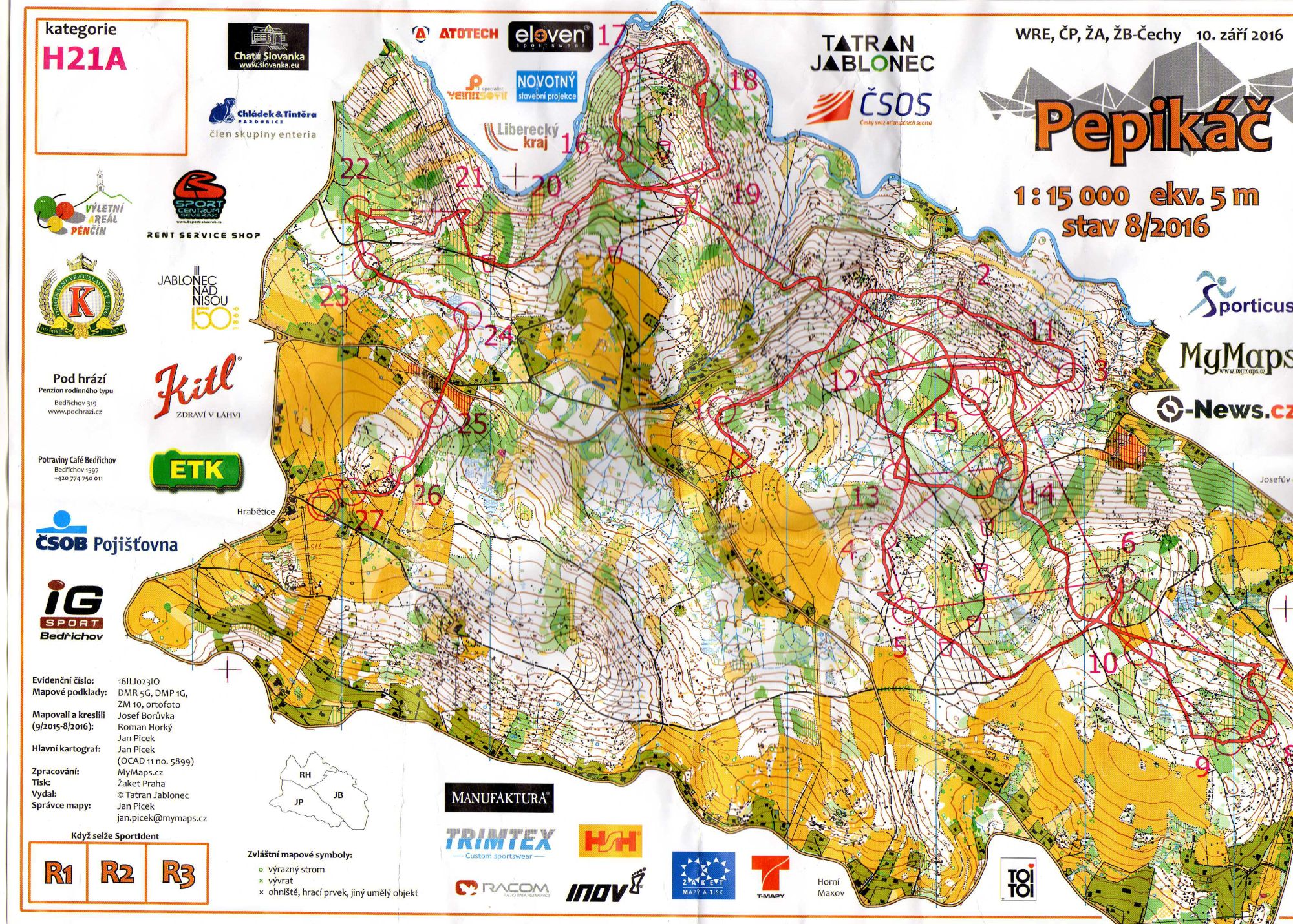 ŽA INOV-8 CUP 2016 - klasická trať (H21A) (2016-09-10)