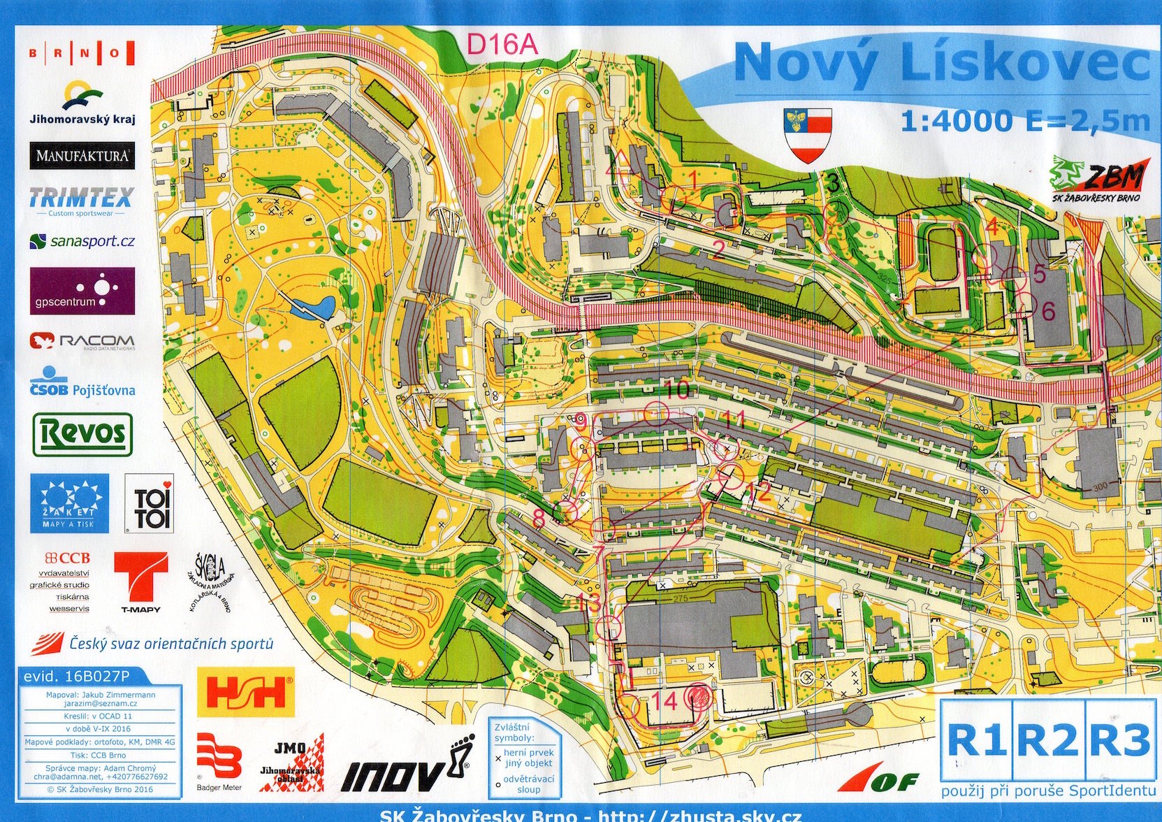 Český pohár INOV-8 CUP - žebříček A 2016 (17.09.2016)