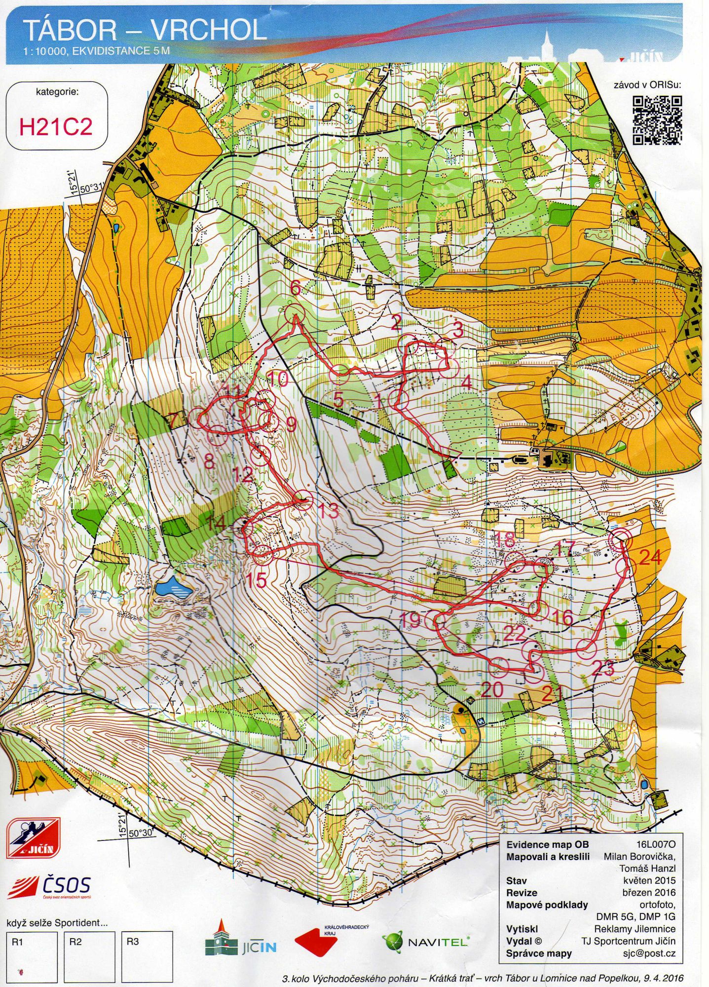 VčP Lomnice nad Popelkou - krátká trať (H21C) (09.04.2016)